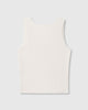 Casasola Evelina Knitted Silk V-Neck Top White - back view