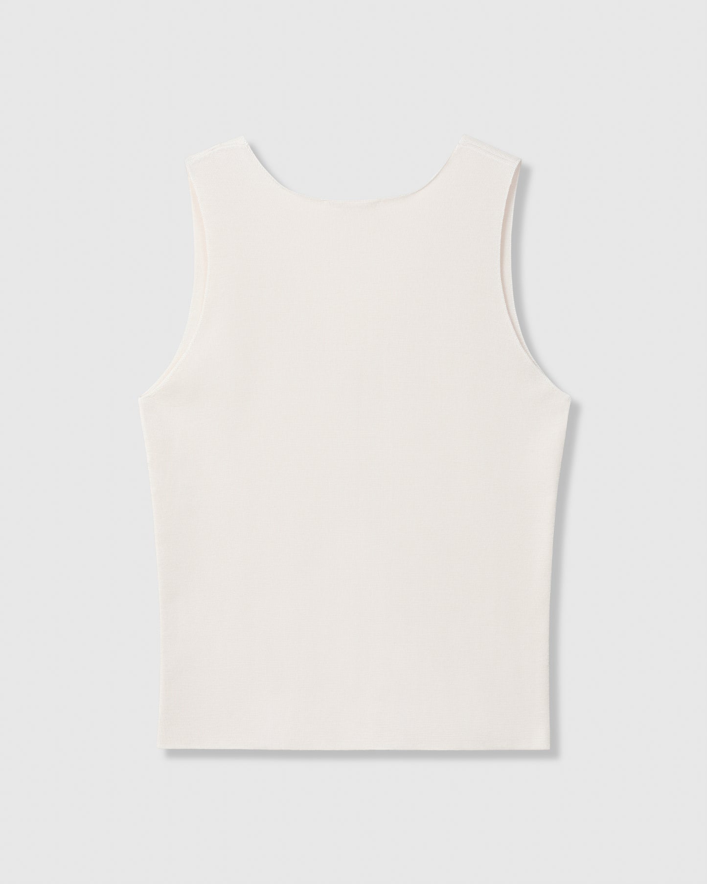 Casasola Evelina Knitted Silk V-Neck Top White - back view