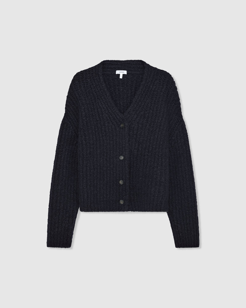 Fumo Bouclé Cardigan Navy