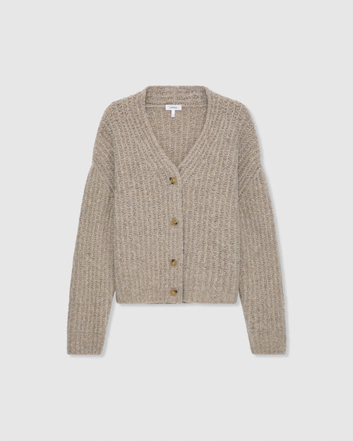 Fumo Bouclé Cardigan Stone