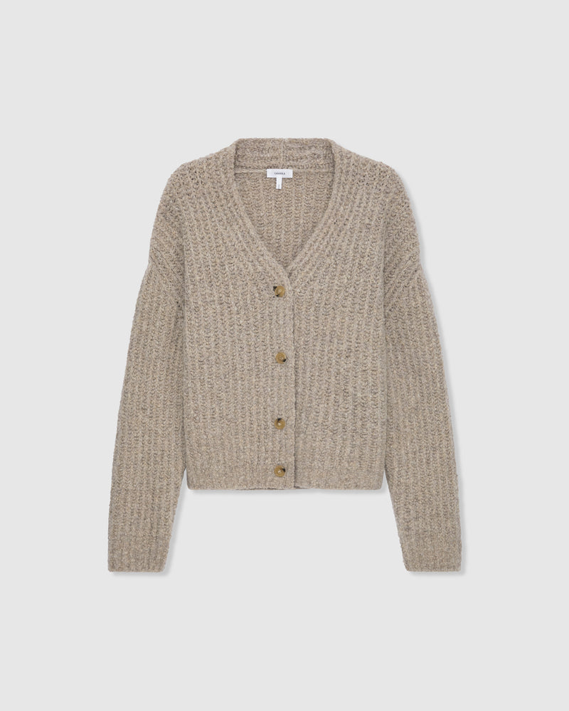 Fumo Bouclé Cardigan Stone