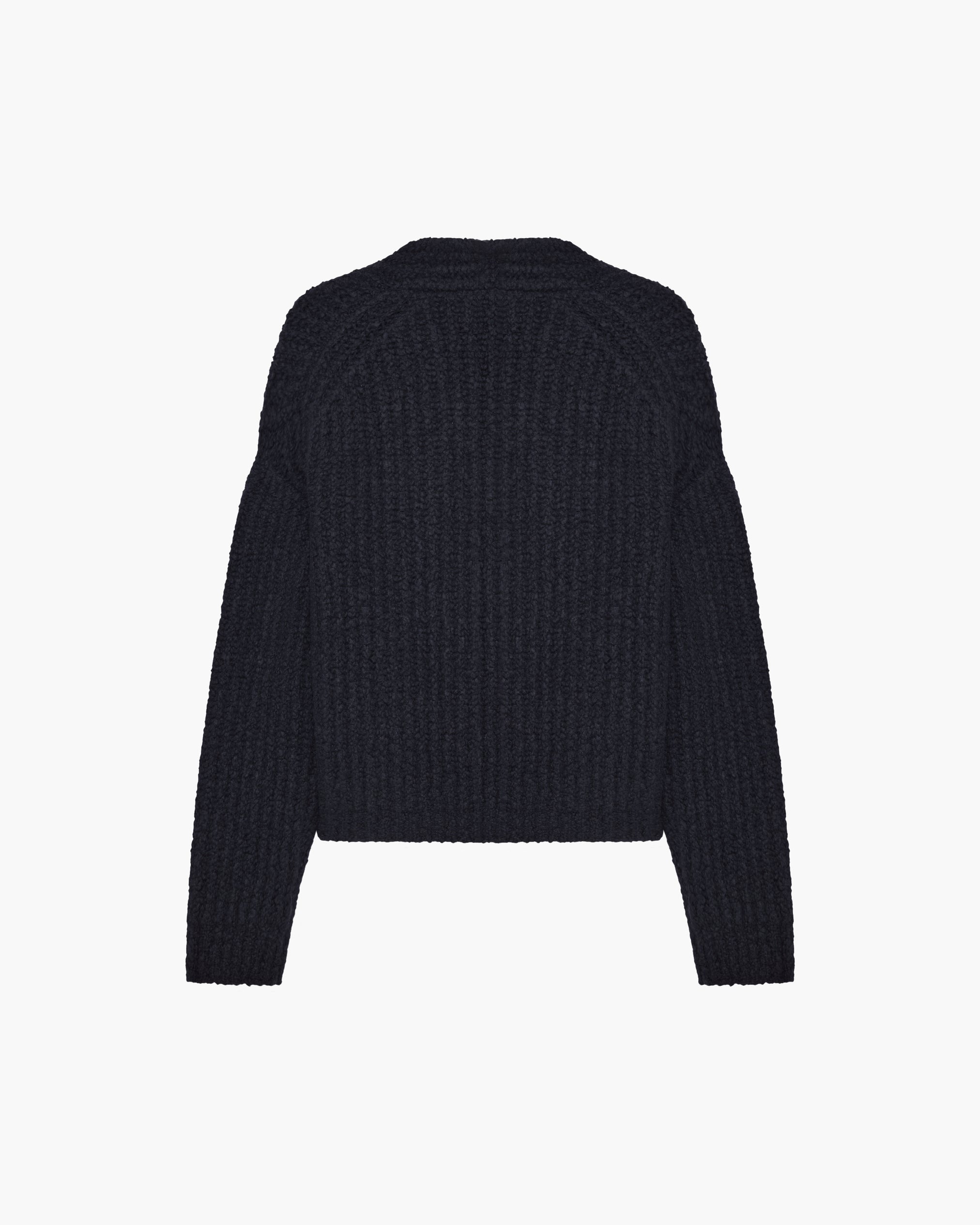 Fumo Bouclé Cardigan Navy