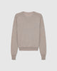 Casasola Giada wool V-Neck Sweater in Stone - back view
