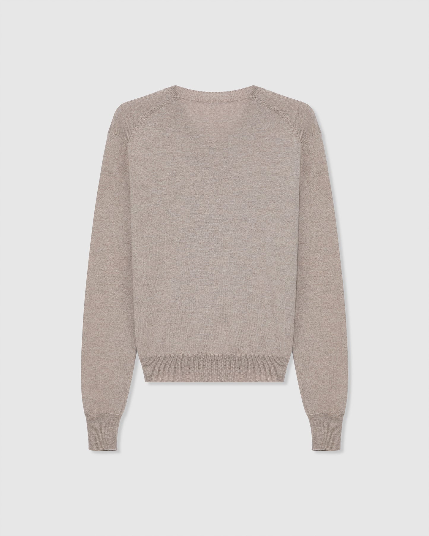 Casasola Giada wool V-Neck Sweater in Stone - back view