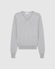 Casasola Giada Wool V-Neck sweater in Grey - front view
