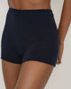 Woman wearing Casasola Lucia culottes knitted with cashmere and fine-ribbed waistband