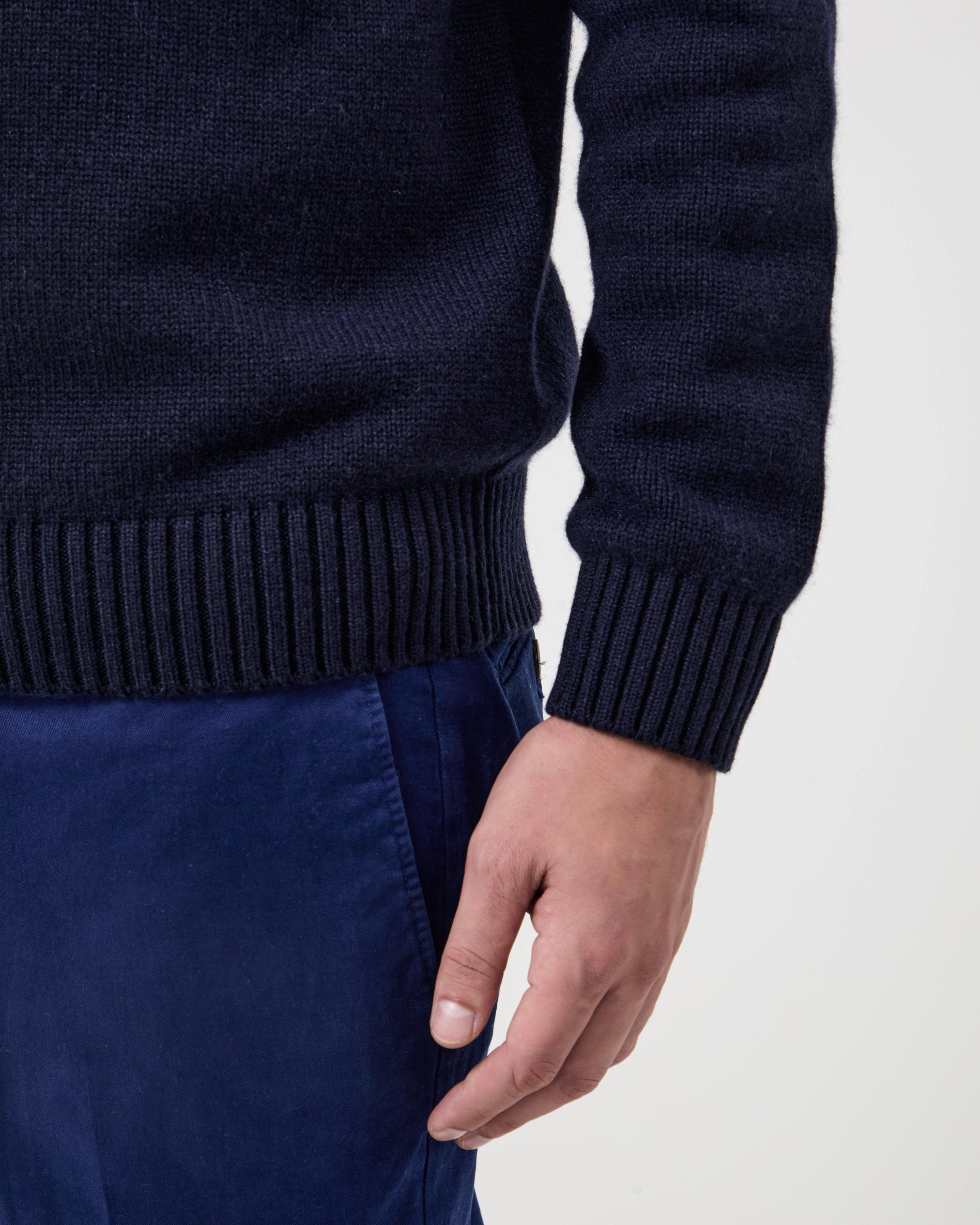 Pino Four-Ply Crew Navy