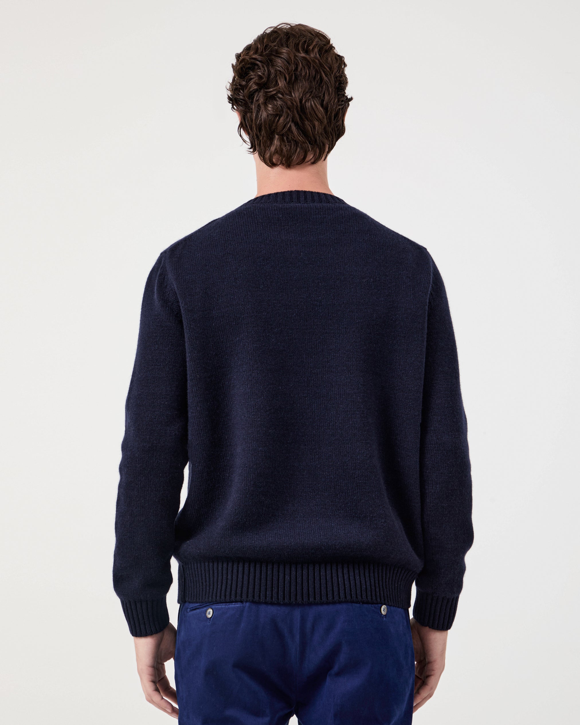 Pino Four-Ply Crew Navy