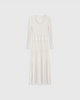 Casasola silk-wool mid-length pointelle-stitch ivory dress 1