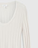 Casasola silk-wool mid-length pointelle-stitch ivory dress 1 - detail view