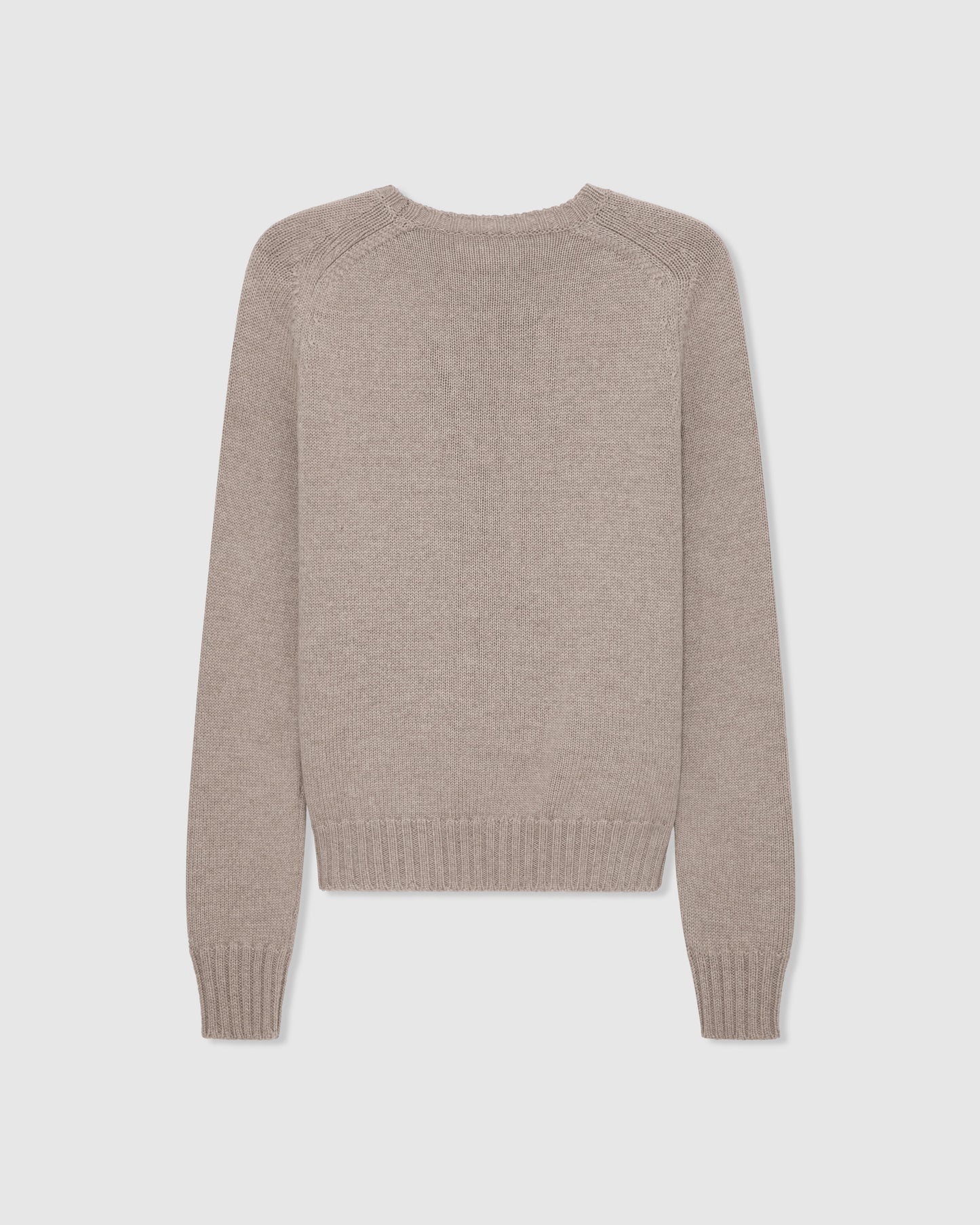 Mia Knitted Merino Wool Saddle Shoulder Crewneck - back view
