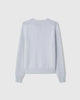 Casasola Mia Knitted Merino Wool Saddle Shoulder Crewneck in Grey - back view