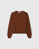 Casasola Nina knitted cotton crewneck Brown - Front view