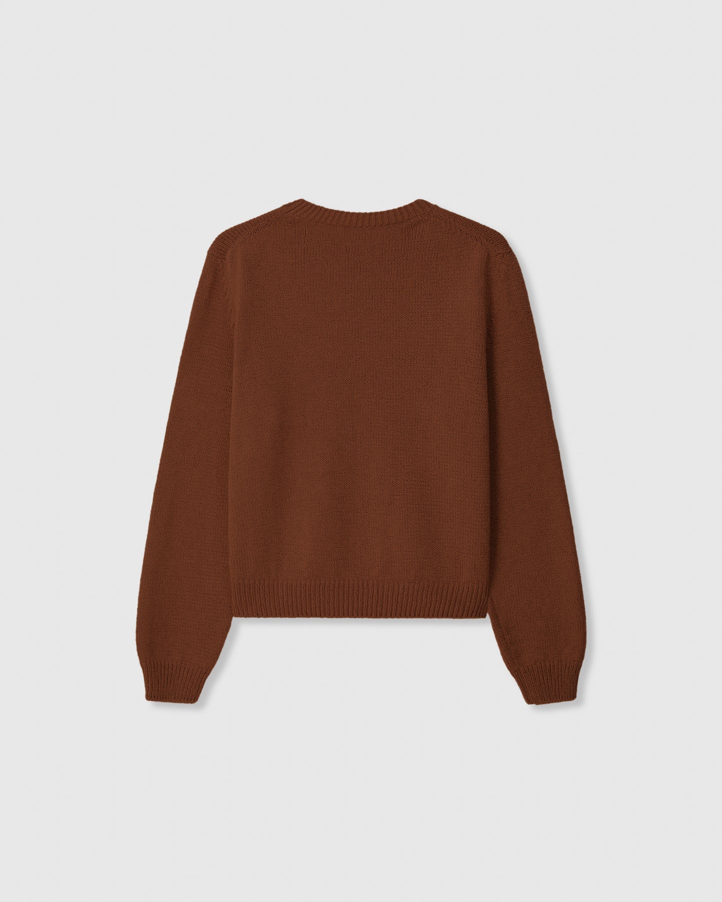 Casasola Nina knitted cotton crewneck Brown - back view