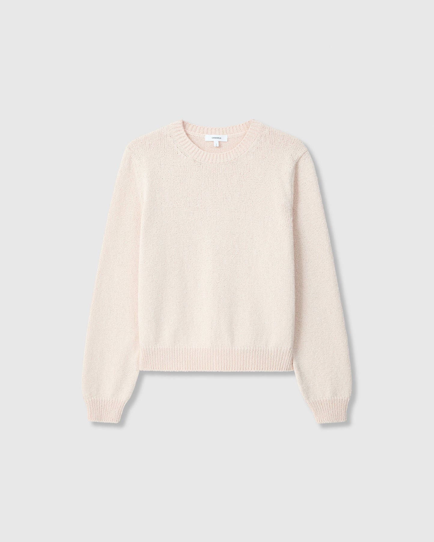 Casasola Nina knitted cotton crewneck camel - front view