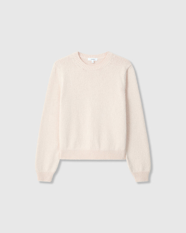 Casasola Nina knitted cotton crewneck camel - front view