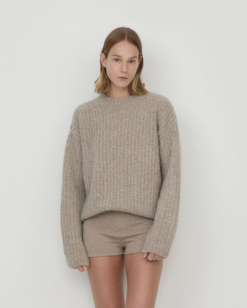 Orso W Bouclé Sweater Stone
