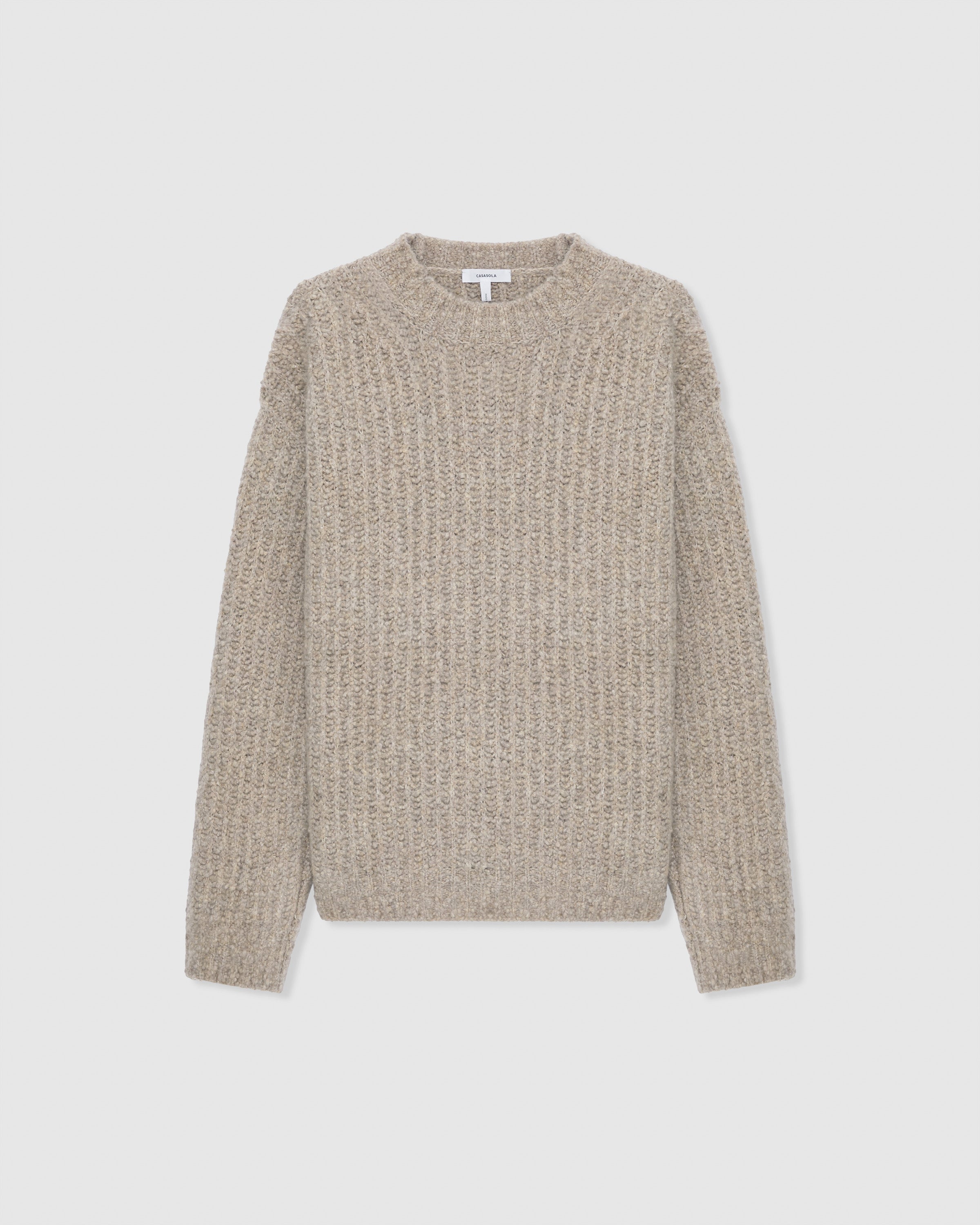 Chasmere Object Casasola Orso Cashmere-Silk Knit Stone Crewneck – CASASOLA
