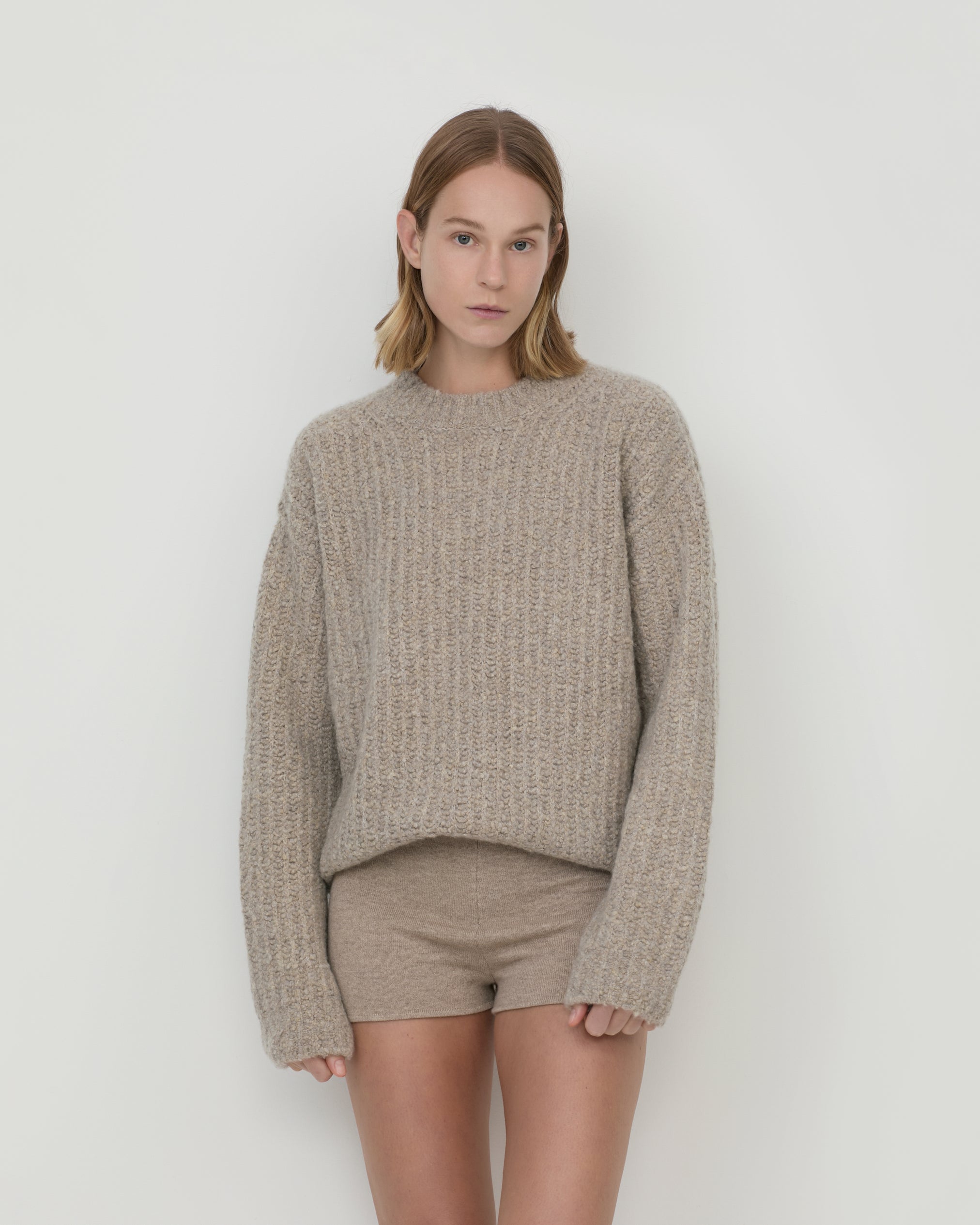 Orso W Bouclé Sweater Stone