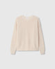 Casasola Ottavia knitted cotton white crewneck - Front View