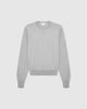 Casasola Pia knitted merino wool grey crewneck - front view