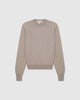 Casasola Pia knitted merino wool stone crewneck - front view