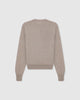 Casasola Pia knitted merino wool stone crewneck - back view 