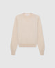 Casasola Pia knitted merino wool white crewneck - front view