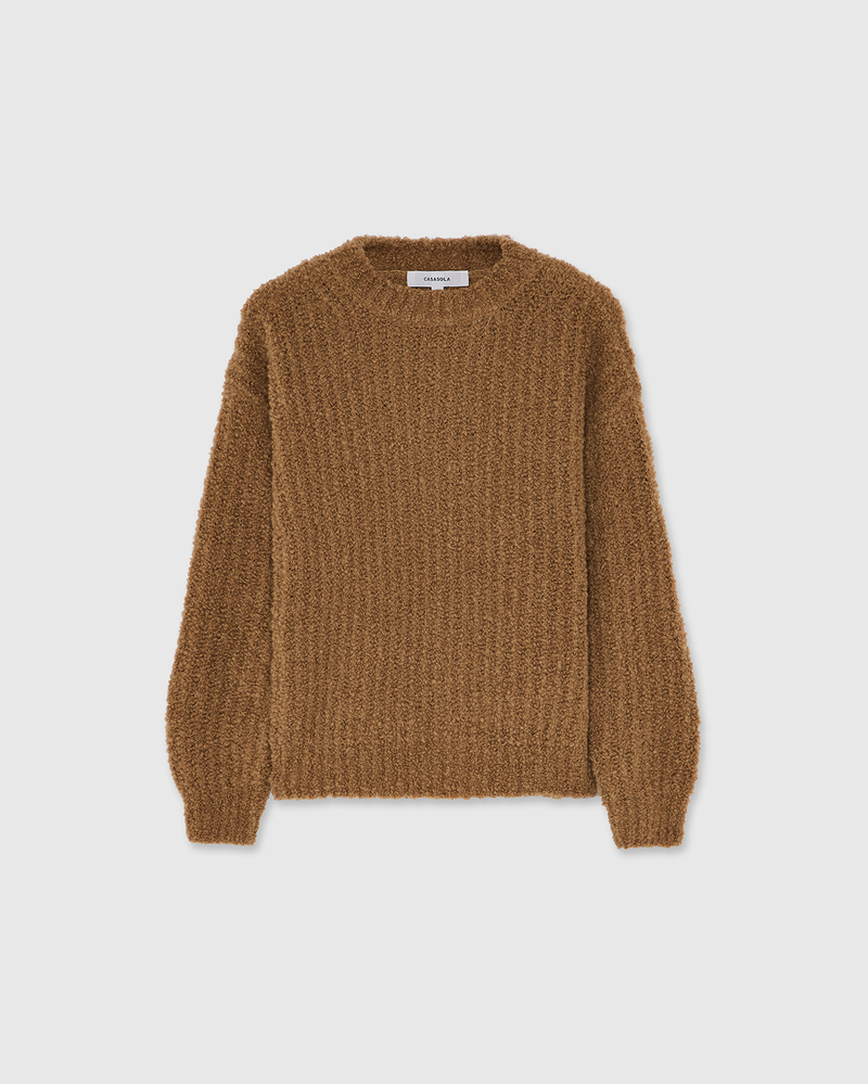 Orso W Bouclé Sweater Camel