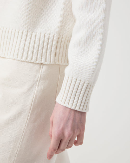 Pina Four-Ply Crew Tapioca